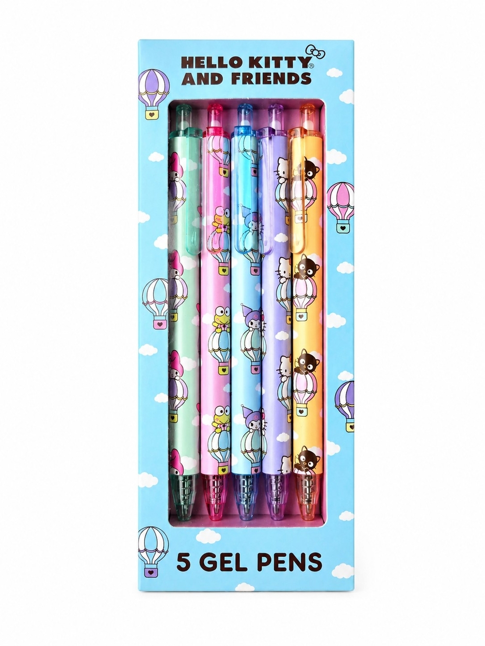NIB 5PK Hello Kitty & Friends Gel Pens Set Hot Air Balloon Design - Picture 1 of 3